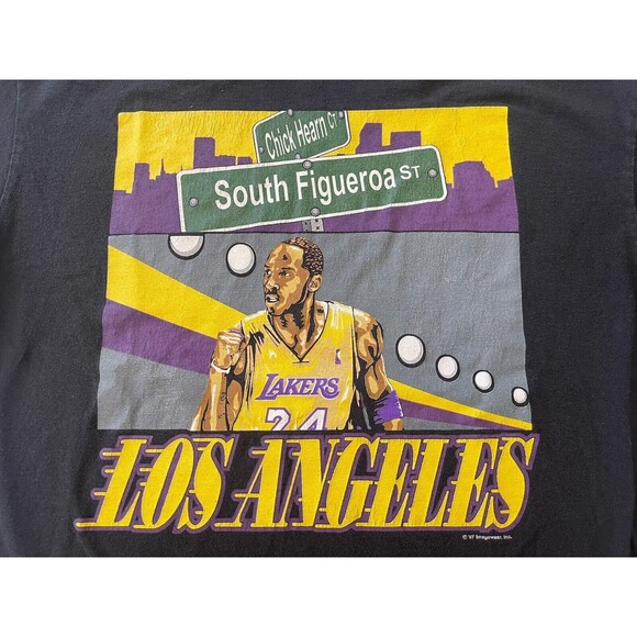 LA Lakers Kobe Bryant South Figueroa St Chick Hearn Ct T-shirt Staples‎ Center L - Picture 7 of 7